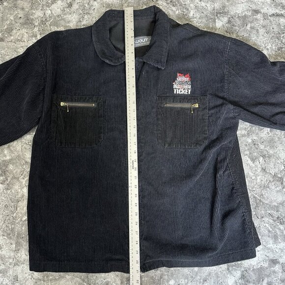 90s Vtg MOLSON CANADIAN ROCKS Rare Cordury Jacket  Sz XL Universal Ticket Black - Picture 6 of 6